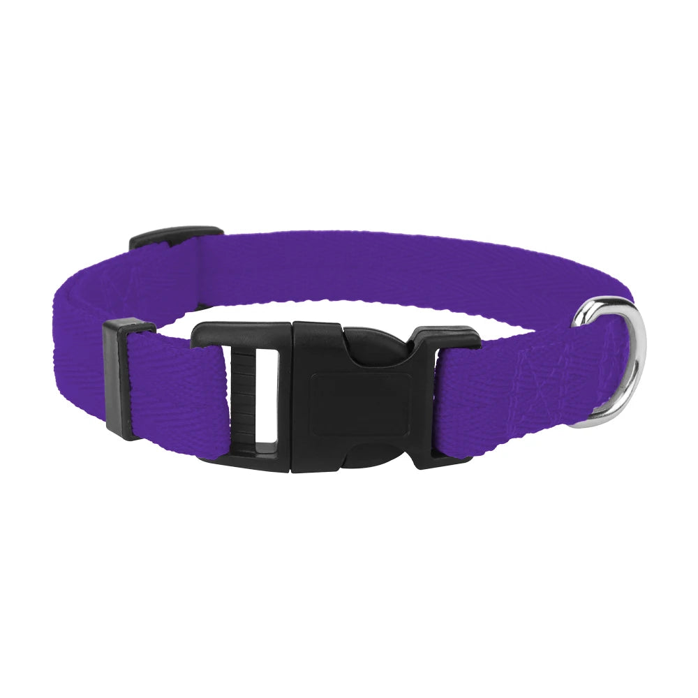 Adjustable Dog Collars for Small Medium Large Dogs,Thin Nylon Webbing & Quick Release Plastic Buckle Dog Collar Pet Accessories