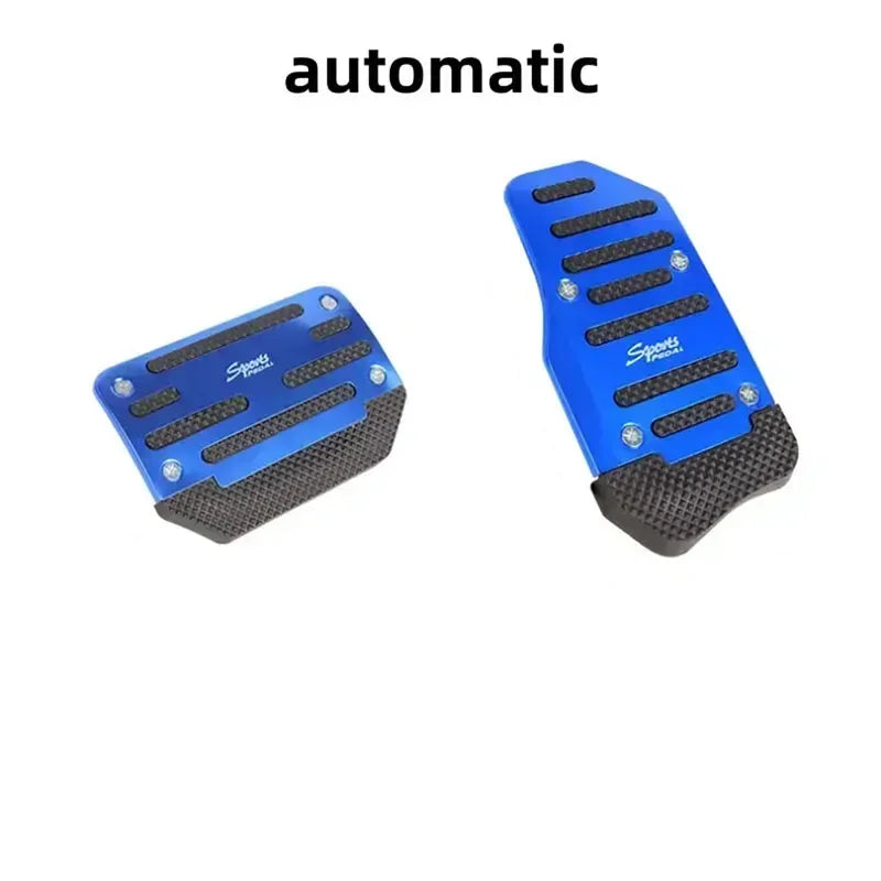 New 3Pcs/set Universal Non-Slip Aluminum Manual Transmission Car Pedal Cover Set Kit Pedali Red/Blue/Silver Car Accessories