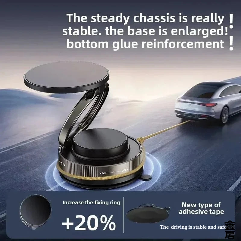 Vacuum Magnetic Phone Holder Stand, for Magsafe Suction Cup Phone MountAdjustable Swivel Lock, for Your Car/Gym/Mirror