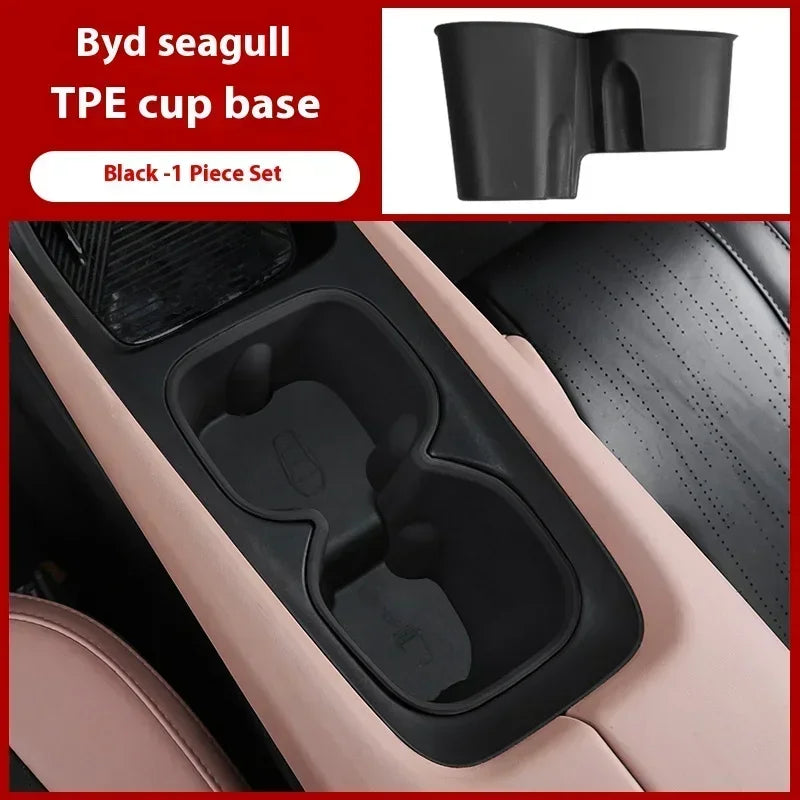 For BYD Seagull Wireless Charging Silicone Pad Interior Cup Holder Special Products Decorative Protection Artifact Accessories