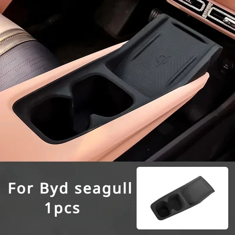 For BYD Seagull Wireless Charging Silicone Pad Interior Cup Holder Special Products Decorative Protection Artifact Accessories