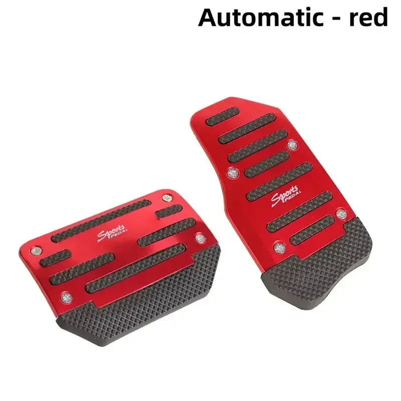 New 3Pcs/set Universal Non-Slip Aluminum Manual Transmission Car Pedal Cover Set Kit Pedali Red/Blue/Silver Car Accessories