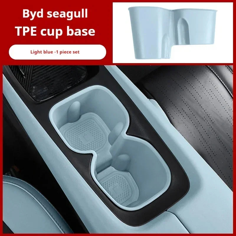 For BYD Seagull Wireless Charging Silicone Pad Interior Cup Holder Special Products Decorative Protection Artifact Accessories