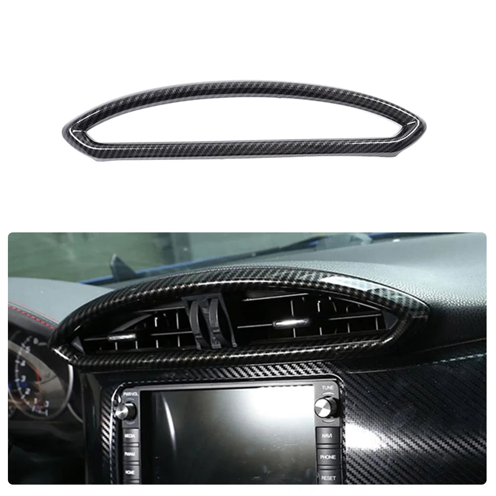 Carbon Fiber Car Door Handle Center Console Gear Panel Air Outlet Frame Cover Trim For Toyota 86 Subaru BRZ SCION FR-S 2012-2020