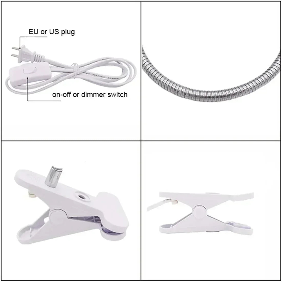 50W Halogen Bulb Included Reptile Heat Lamp Adjustable Gooseneck Aquarium Tank Heating Lamps for Tortoise Lizard Snake Terrarium