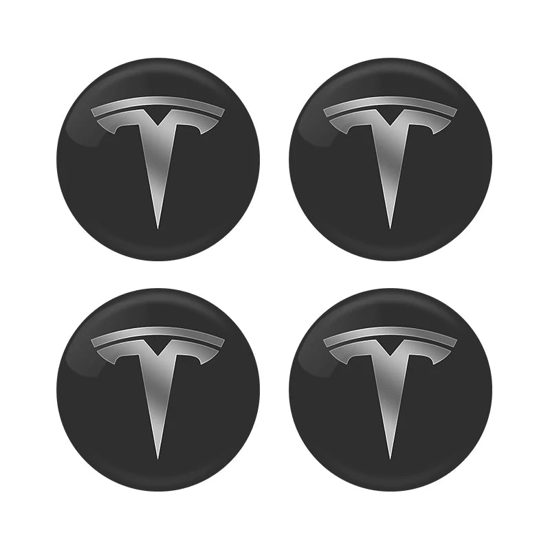 4pcs 56mm Car Wheel Center Hub Cap Badge Emblem Decal Wheel Sticker For Tesla Model Y 3 S X Roadster
