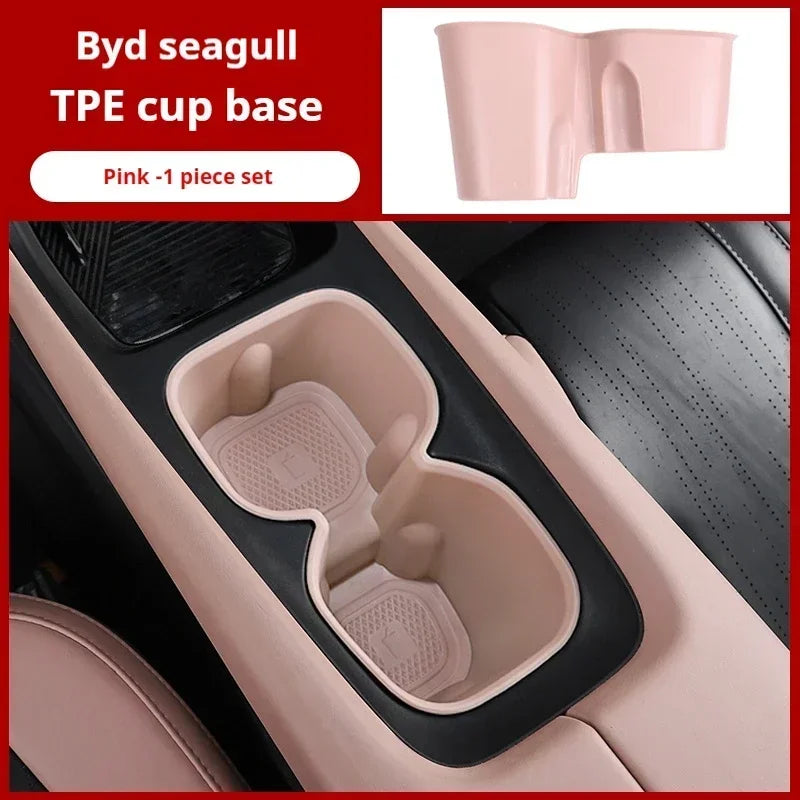 For BYD Seagull Wireless Charging Silicone Pad Interior Cup Holder Special Products Decorative Protection Artifact Accessories