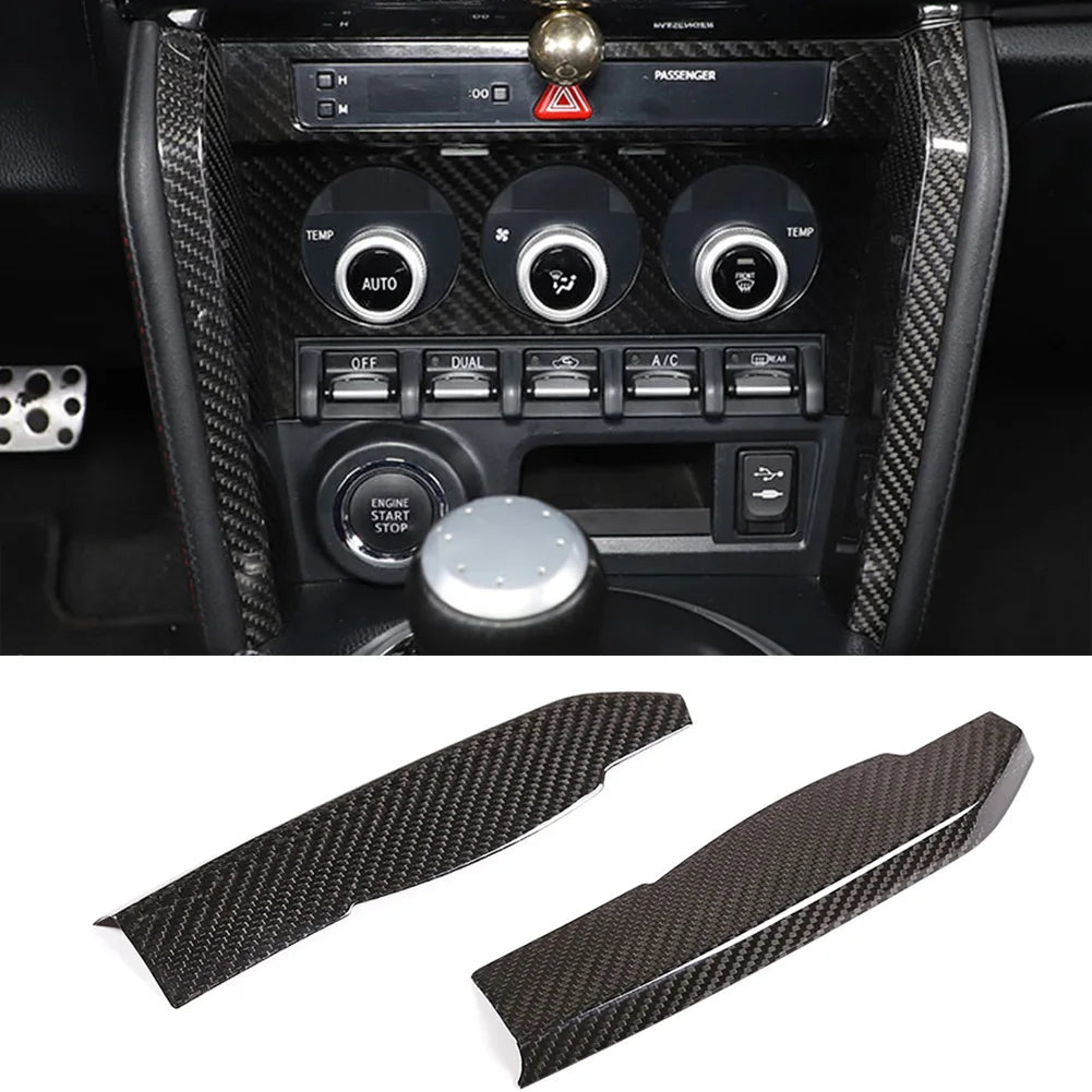 Carbon Fiber Car Door Handle Center Console Gear Panel Air Outlet Frame Cover Trim For Toyota 86 Subaru BRZ SCION FR-S 2012-2020