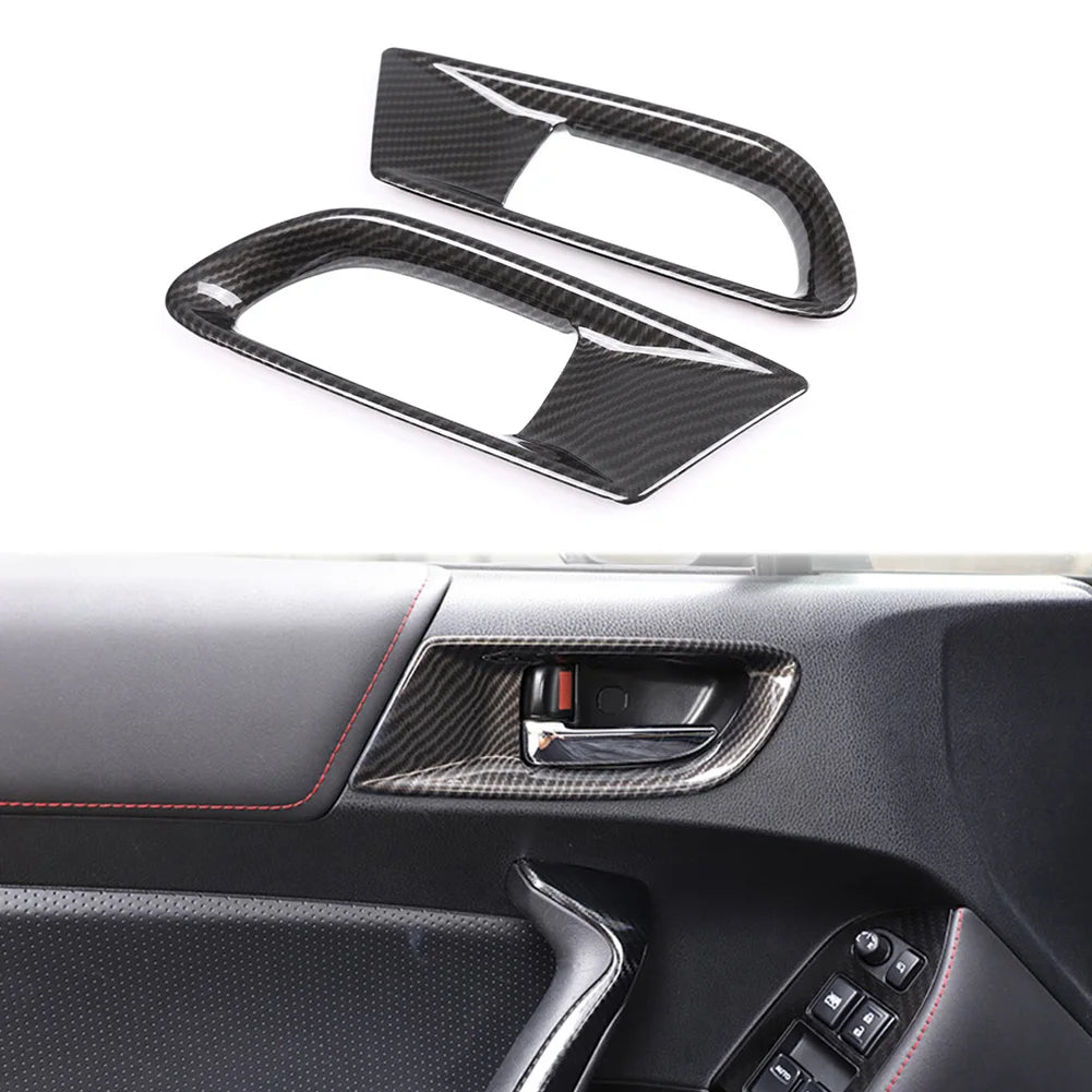 Carbon Fiber Car Door Handle Center Console Gear Panel Air Outlet Frame Cover Trim For Toyota 86 Subaru BRZ SCION FR-S 2012-2020