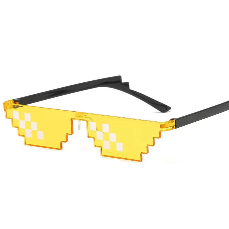 Mosaic Sunglasses Cool Party Vintage Shades Eyewear For Men Women Pixelated Sunglasses Unisex Gift Toy Funny Glasses