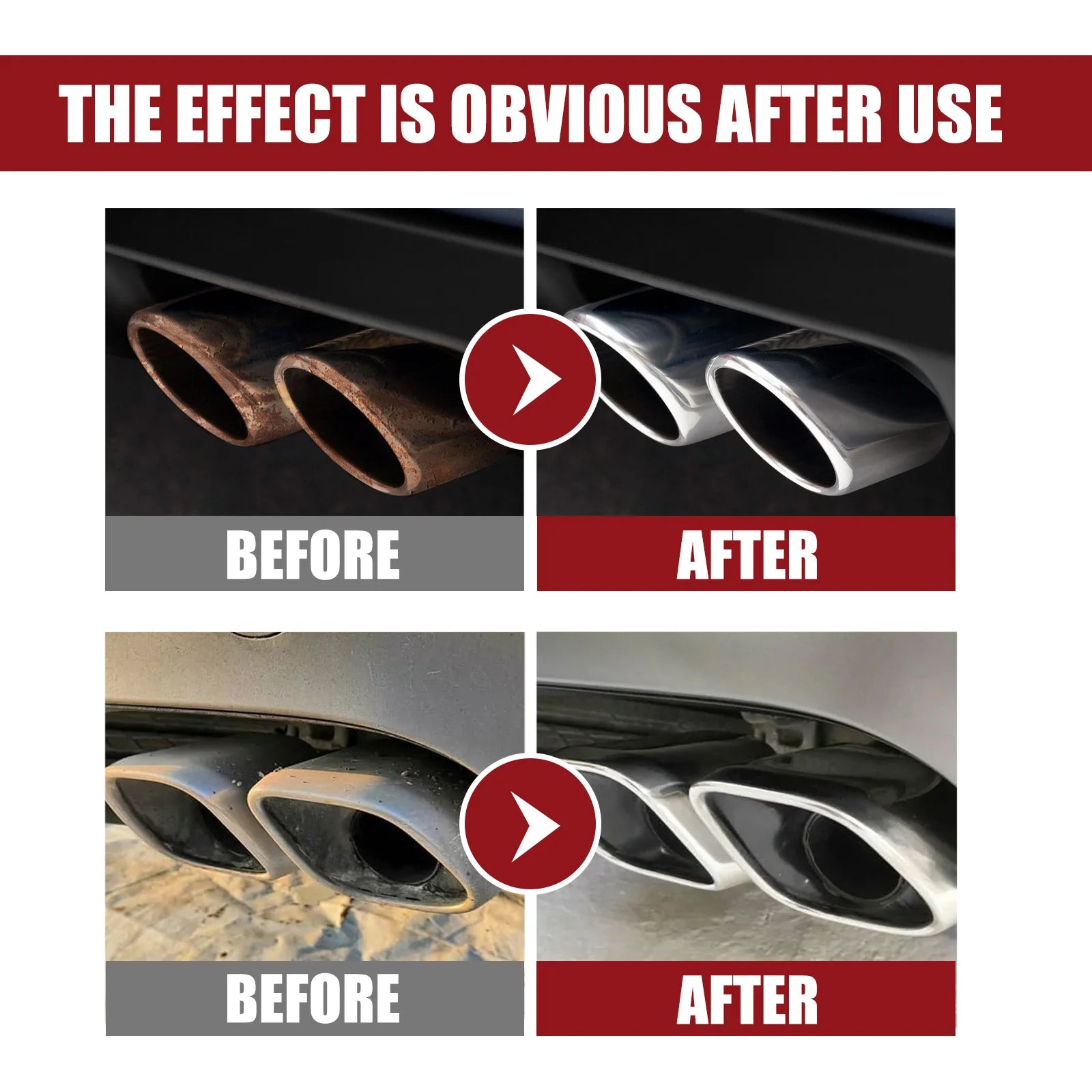 Exhaust Pipe Cleaner Spray Heavy Duty Rust Remover Car Motorcycle Muffler Carbon Deposit Cleaner Anti Smoke Engine Polish 60ml