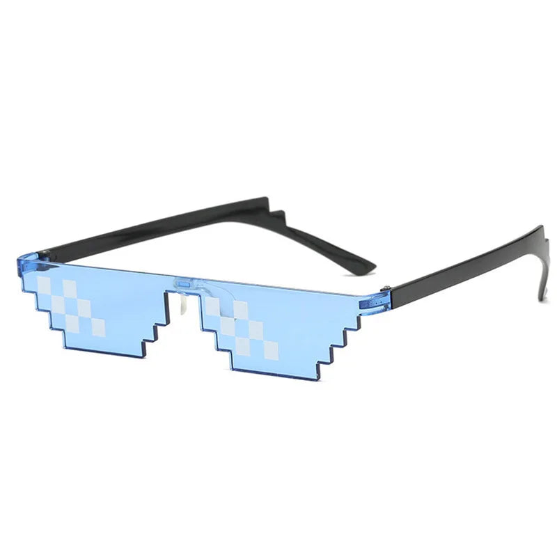 Mosaic Sunglasses Cool Party Vintage Shades Eyewear For Men Women Pixelated Sunglasses Unisex Gift Toy Funny Glasses