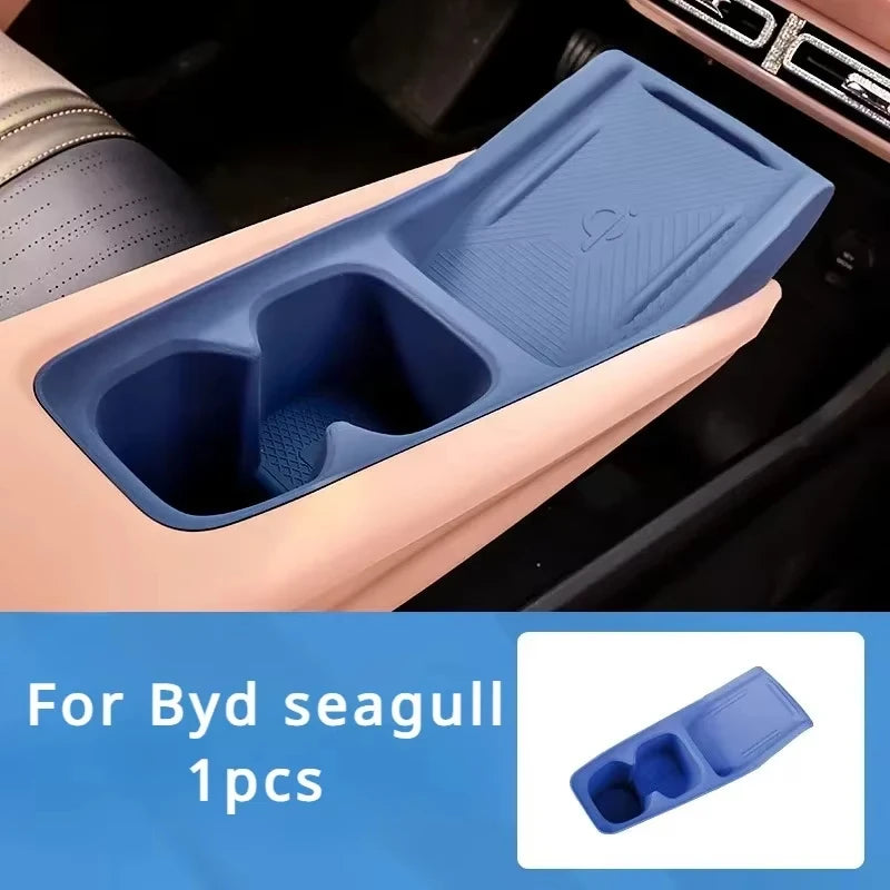 For BYD Seagull Wireless Charging Silicone Pad Interior Cup Holder Special Products Decorative Protection Artifact Accessories