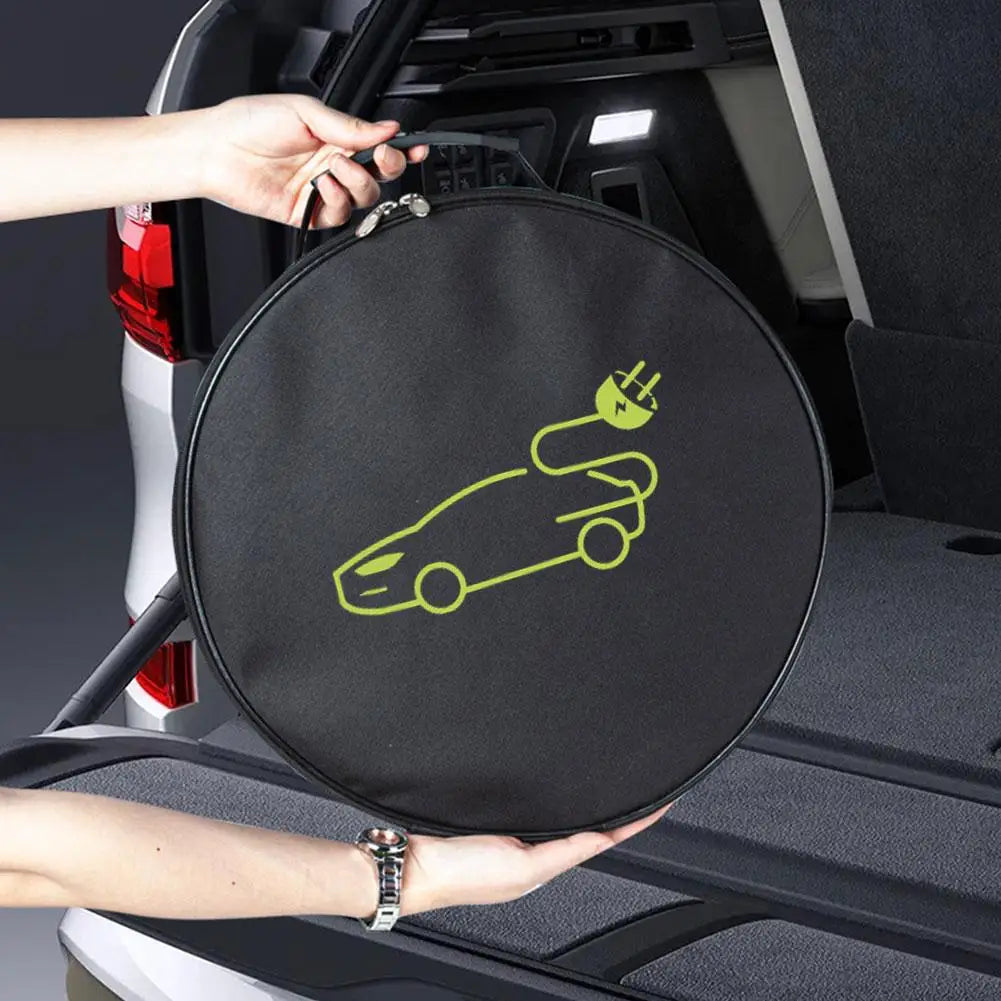 Electric car Battery Jumper Cable storage Bag Waterproof EV Car Rechargeable Gun Storage Organizer For Charging Cables Cords