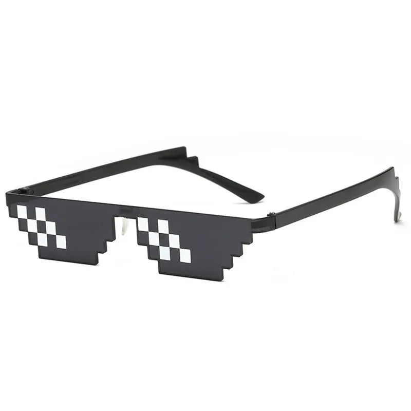 Mosaic Sunglasses Cool Party Vintage Shades Eyewear For Men Women Pixelated Sunglasses Unisex Gift Toy Funny Glasses