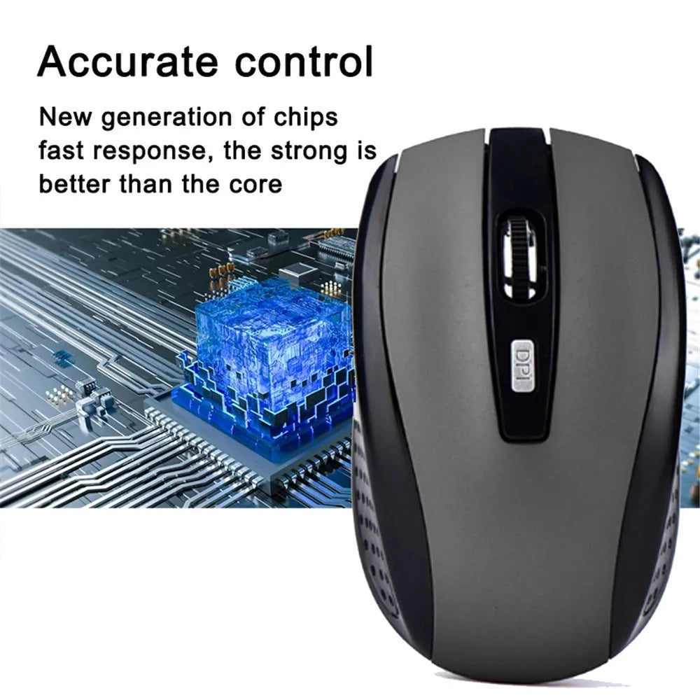 Wireless Mouse Silent Mouse 2.4G Portable Mobile Optical Office Mouse Adjustable DPI Levels for Notebook PC Laptop MacBook