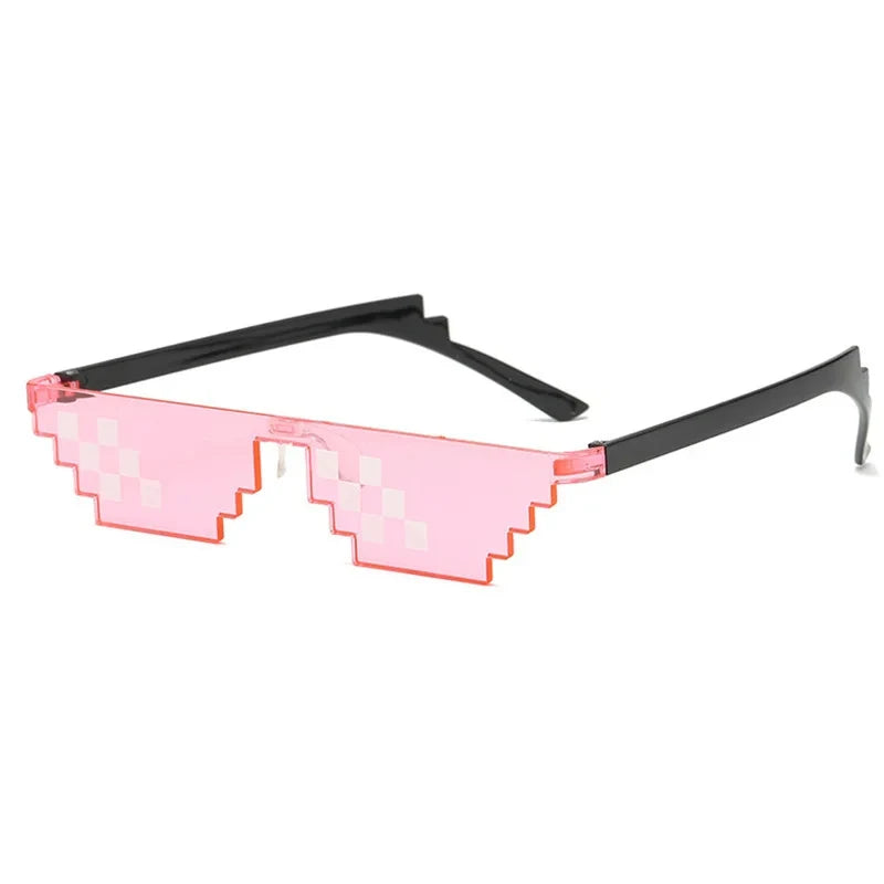 Mosaic Sunglasses Cool Party Vintage Shades Eyewear For Men Women Pixelated Sunglasses Unisex Gift Toy Funny Glasses