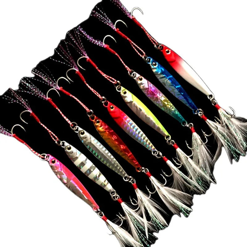 Fishing Glow Jigs 15g/6cm 7g/10g/20g/25g Jigbait Lure Shore Cast Decoys Metal Bait Artificial Lures 1 Piece Sale