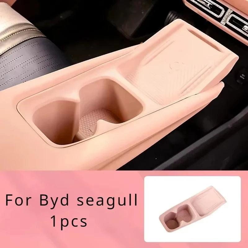 For BYD Seagull Wireless Charging Silicone Pad Interior Cup Holder Special Products Decorative Protection Artifact Accessories
