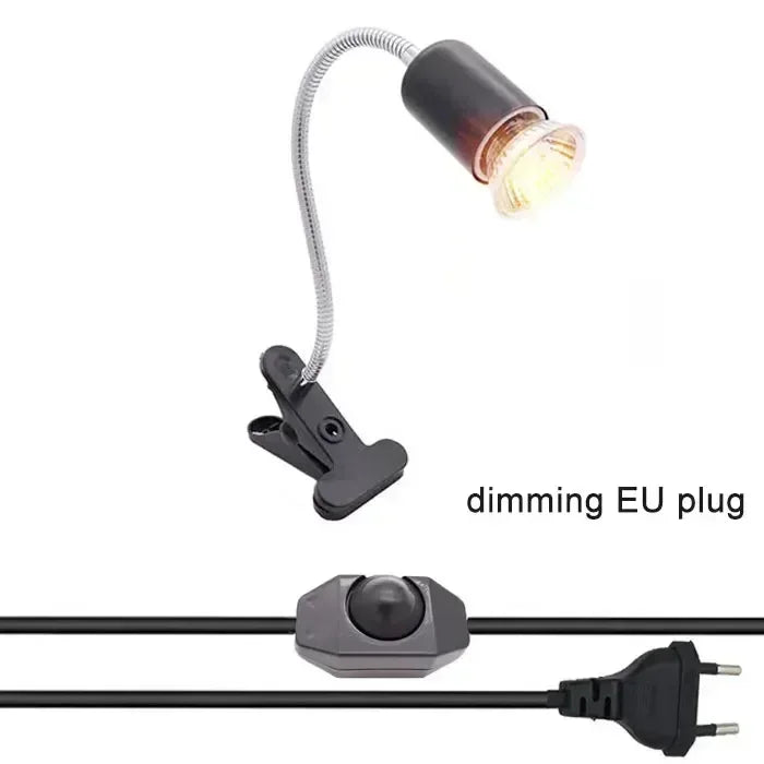 50W Halogen Bulb Included Reptile Heat Lamp Adjustable Gooseneck Aquarium Tank Heating Lamps for Tortoise Lizard Snake Terrarium