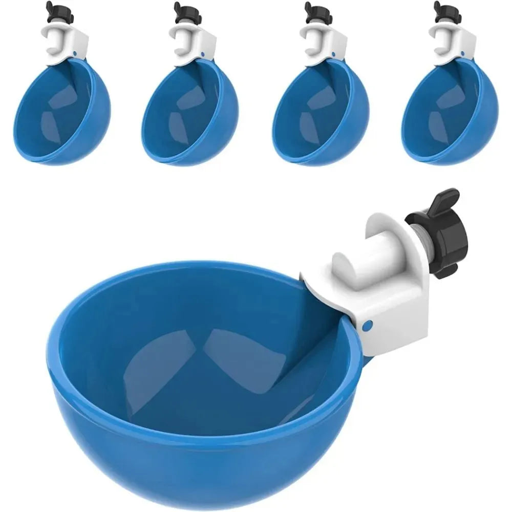 5PCS Poultry Kit Automatic Chicken Water Feeder Automatic Drinking Bowl Feeding Watering Supplie Chicken Waterer