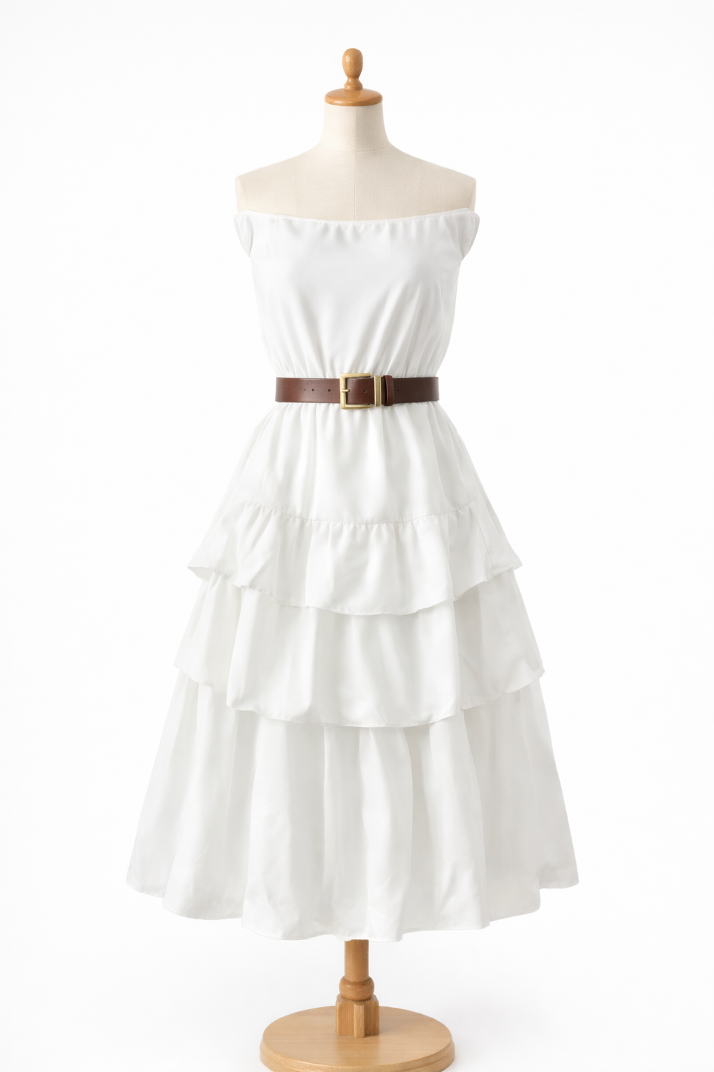 vestido largo elegante para mujer color blanco